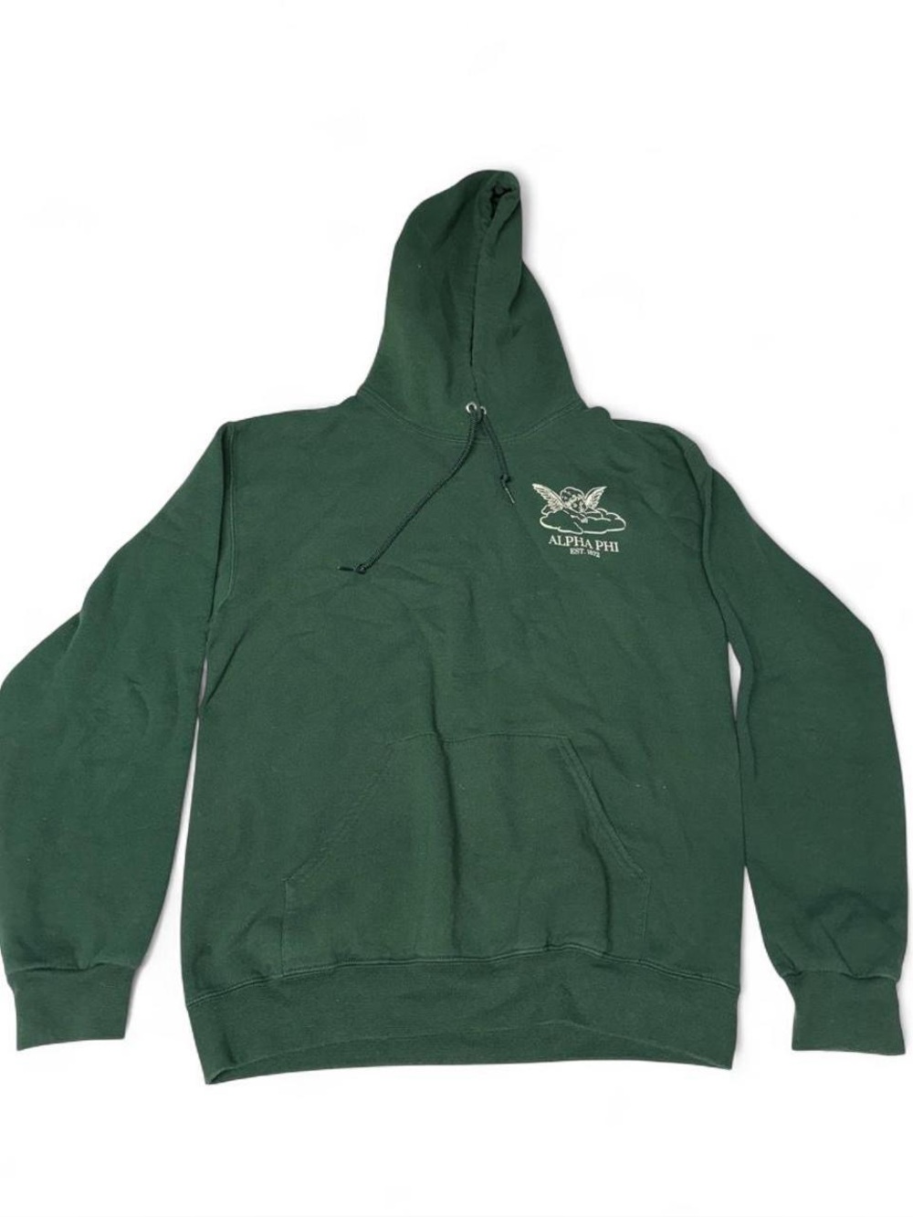 Alpha Phi Iota Lambda Cherub Hoodie Green Medium